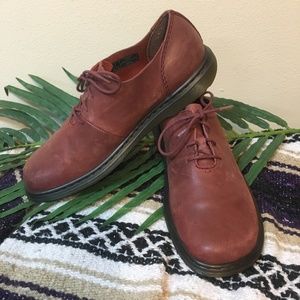 Dr. Martens Lorrie Red Leather Shoes Size Women 11
